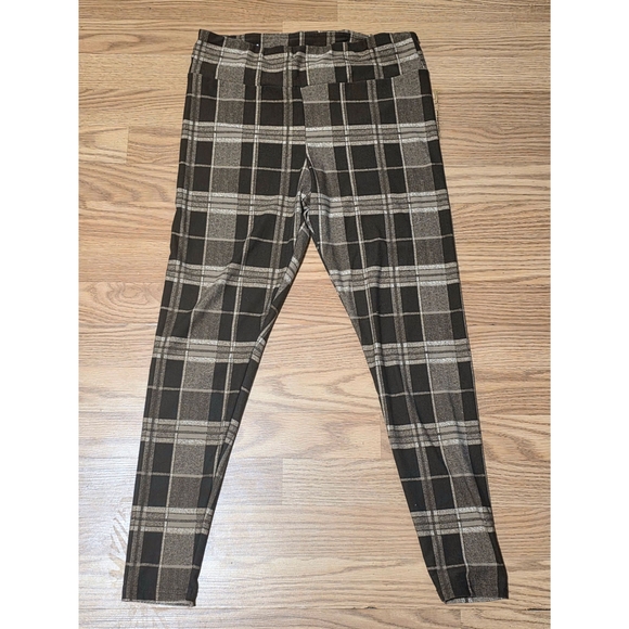 No Boundaries Pants - No Boundaries Brown Plaid Leggings | Size L/XL